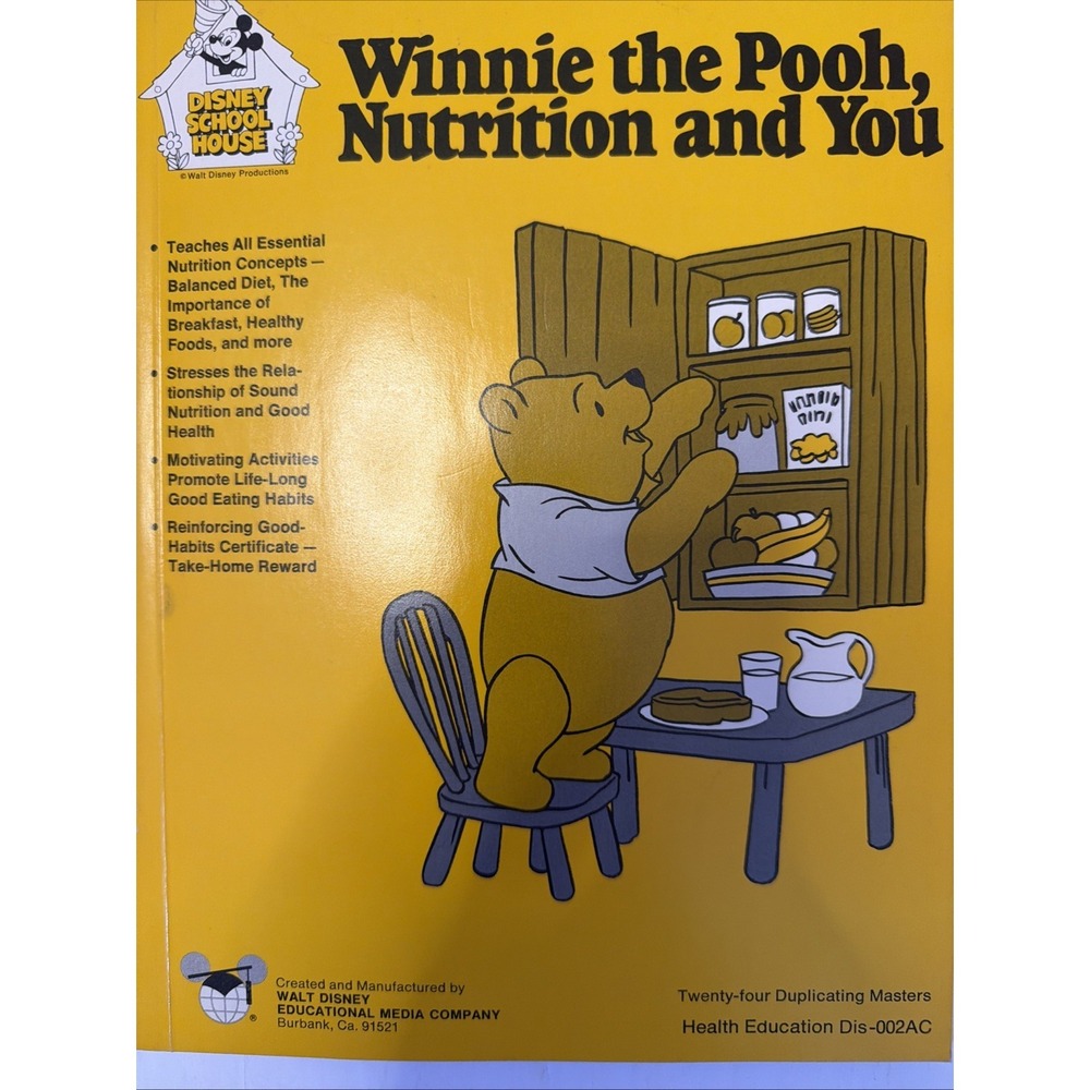 Disney School House Winnie The Pooh Nutrition And You Language Arts Dis 002AC - Picture 2 of 16